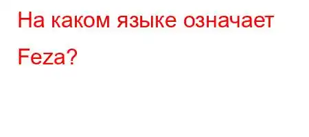 На каком языке означает Feza?